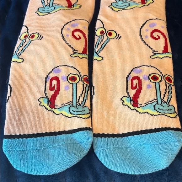 Odd Sox SpongeBob Crew Socks Gary the Snail Mens Womens Pink Blue Y2K Fun Gift - Picture 6 of 8